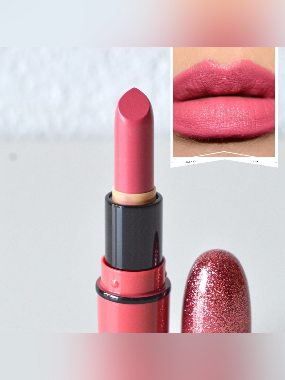 MAC Cosmetics Lipstick *NOUVELLE VOGUE* Limited Edition Rose Mini Travel Size